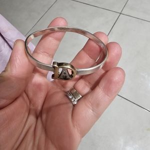 Deerfield Sterling ,14K bangle bracelet